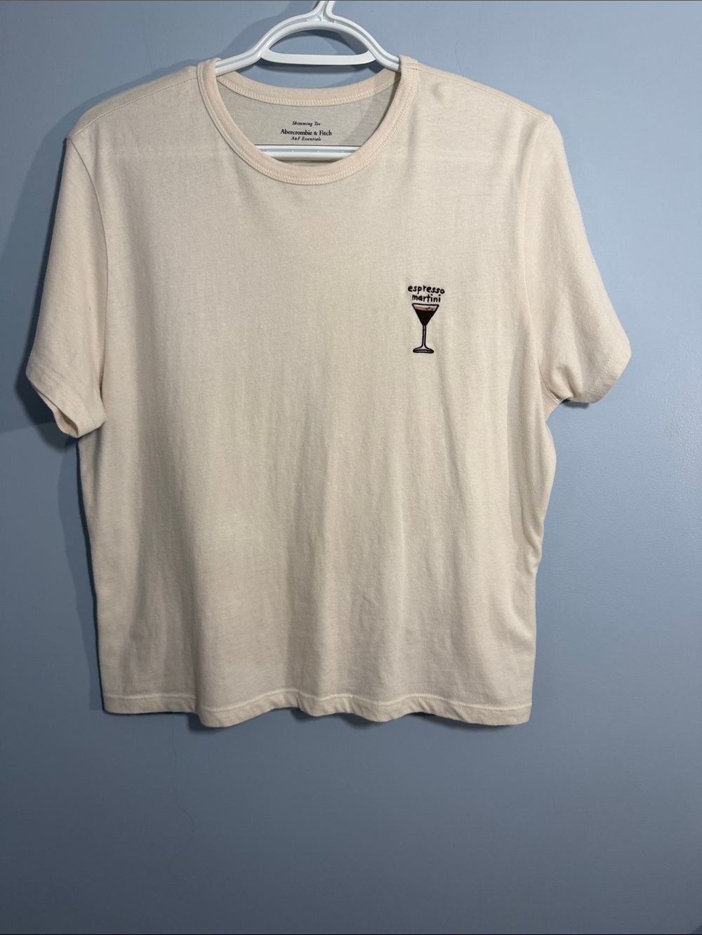 Abercrombie & Fitch Cream Skimming Espresso Martini Tee SZ L